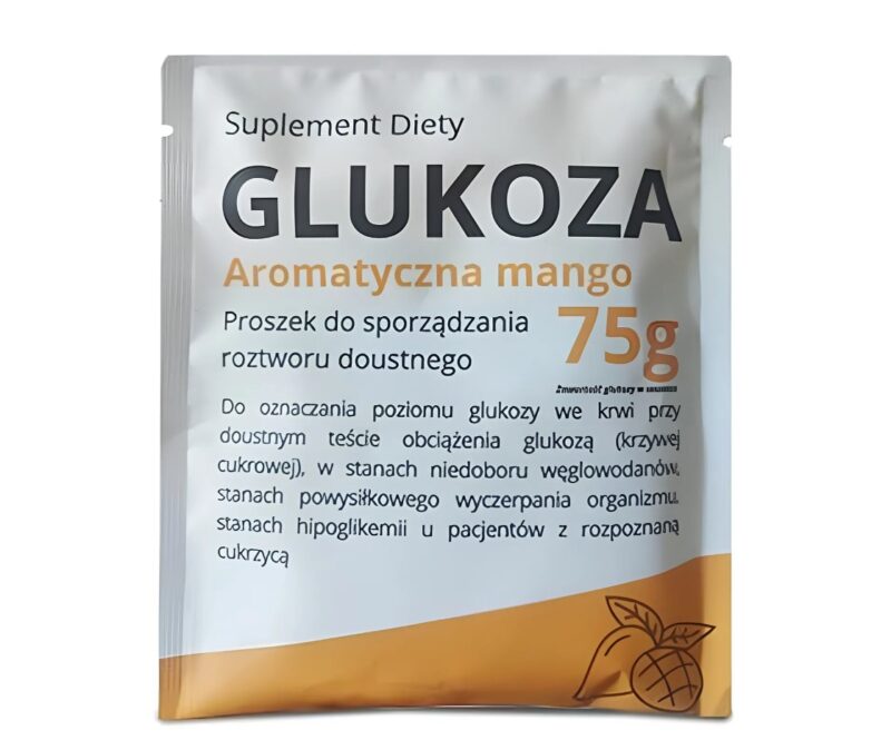 Glukoza w proszku 75g o smaku mango